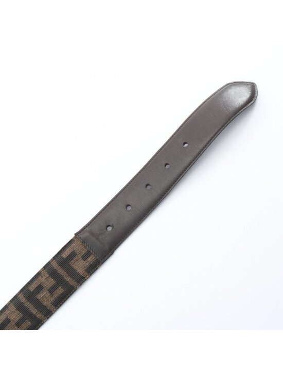 Fendi Belt Zucca Gold Canvas Leather main image 7